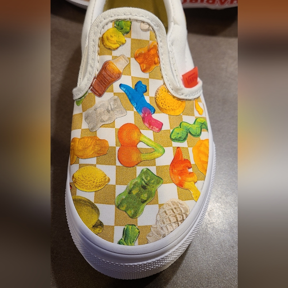 Vans x Haribo The Classsic Slip-On in Haribo Goldbears Checkerboard Multi - Picture 7 of 7